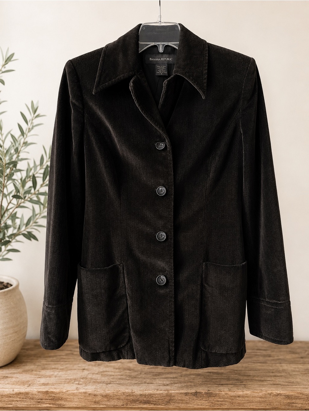 Banana Republic Women's Dark Brown Corduroy Blazer